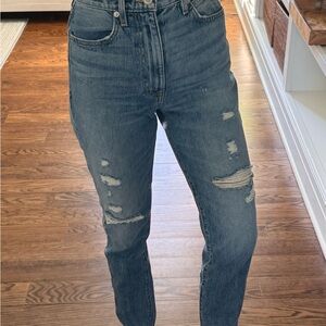 SLVRLAKE ultra High Rise Distressed Jeans